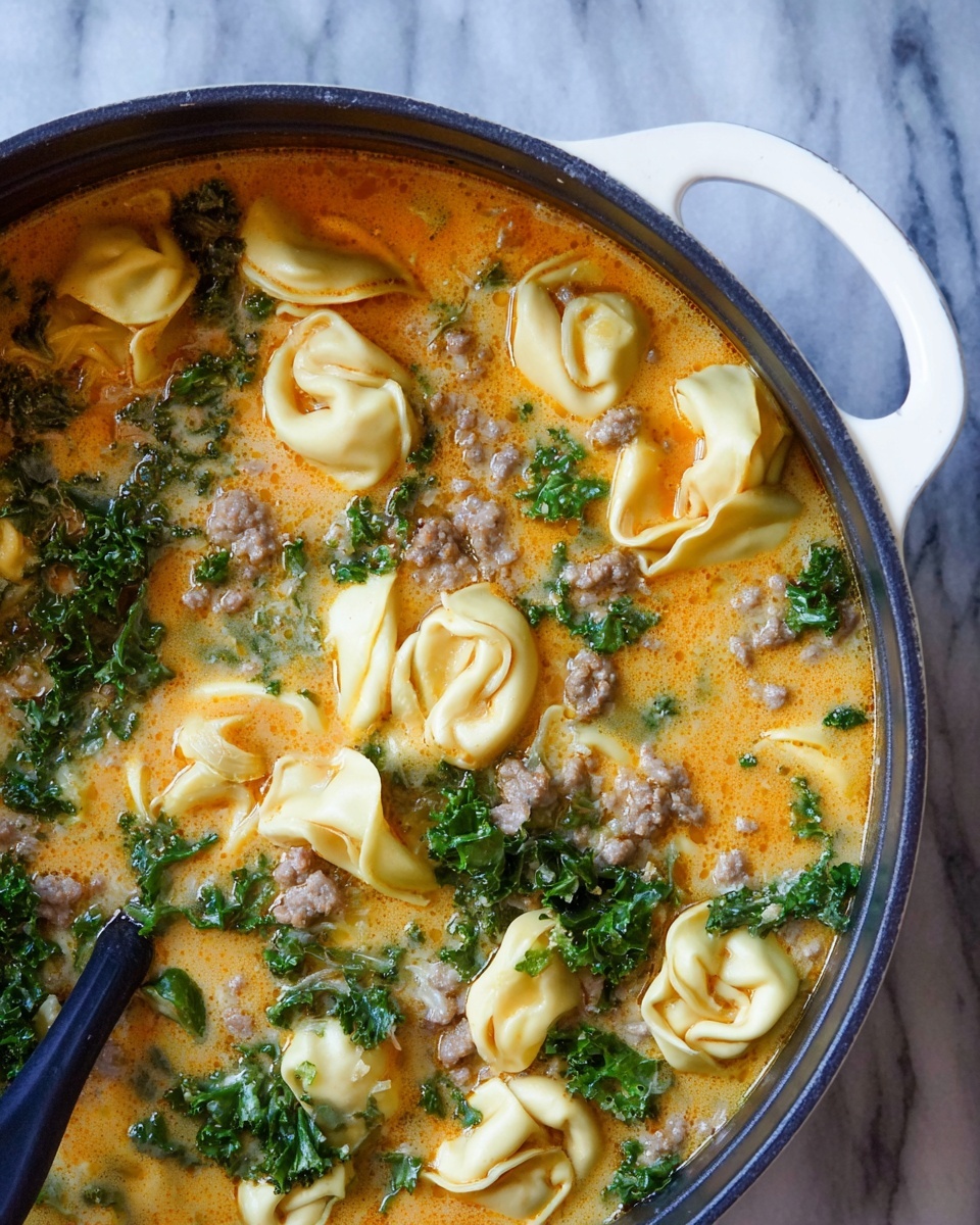 Italian Creamy Tortellini Soup Recipe - Recipe Image