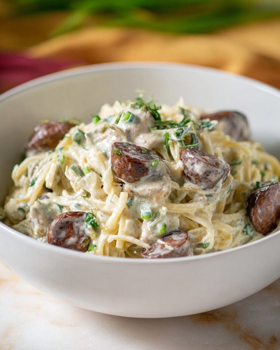 Creamy Mushroom and Leek Pasta Recipe - Recipe Image