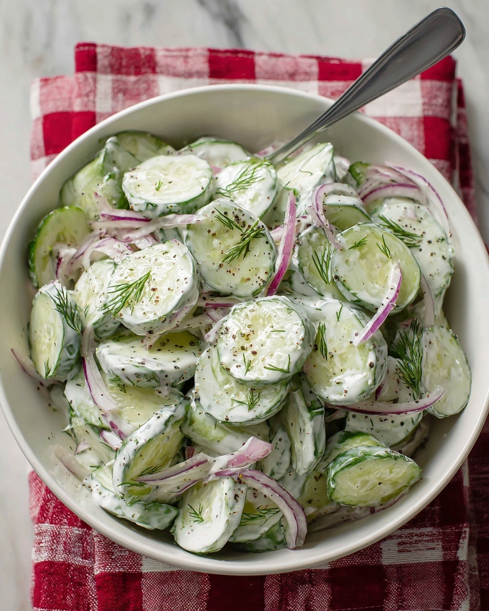 Creamy Cucumber Salad Recipe - Recipe Image
