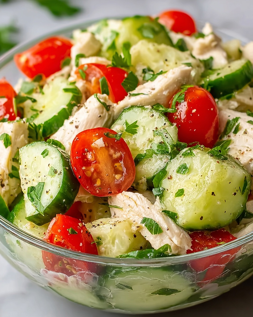 Fresh Cucumber Chicken Salad – Simple, Crunchy, and Ready in Minutes Recipe - Recipe Image