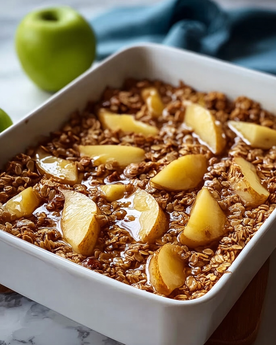 Cozy Amish Style Apple and Cinnamon Baked Oatmeal Recipe - Recipe Image