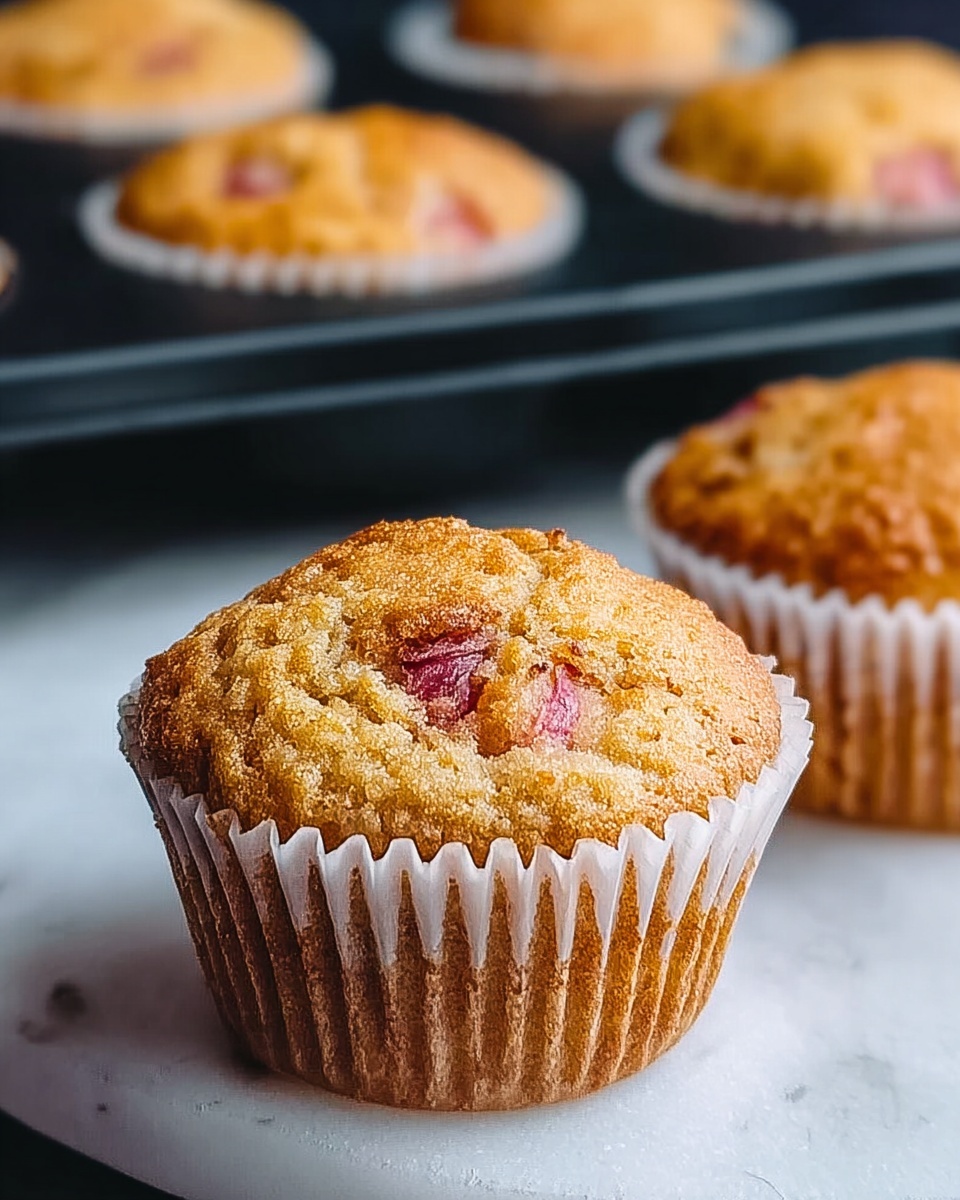 Rhubarb Muffins with Greek Yogurt Recipe - Recipe Image