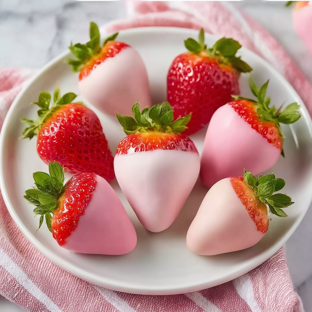 Pink Chocolate Covered Strawberries Recipe - Recipe Image