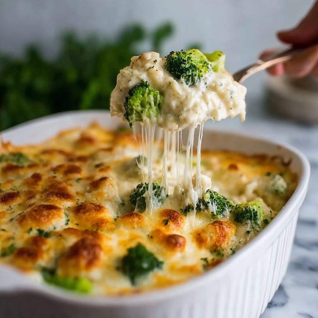 Creamy Chicken and Broccoli Baked Alfredo Recipe - Recipe Image