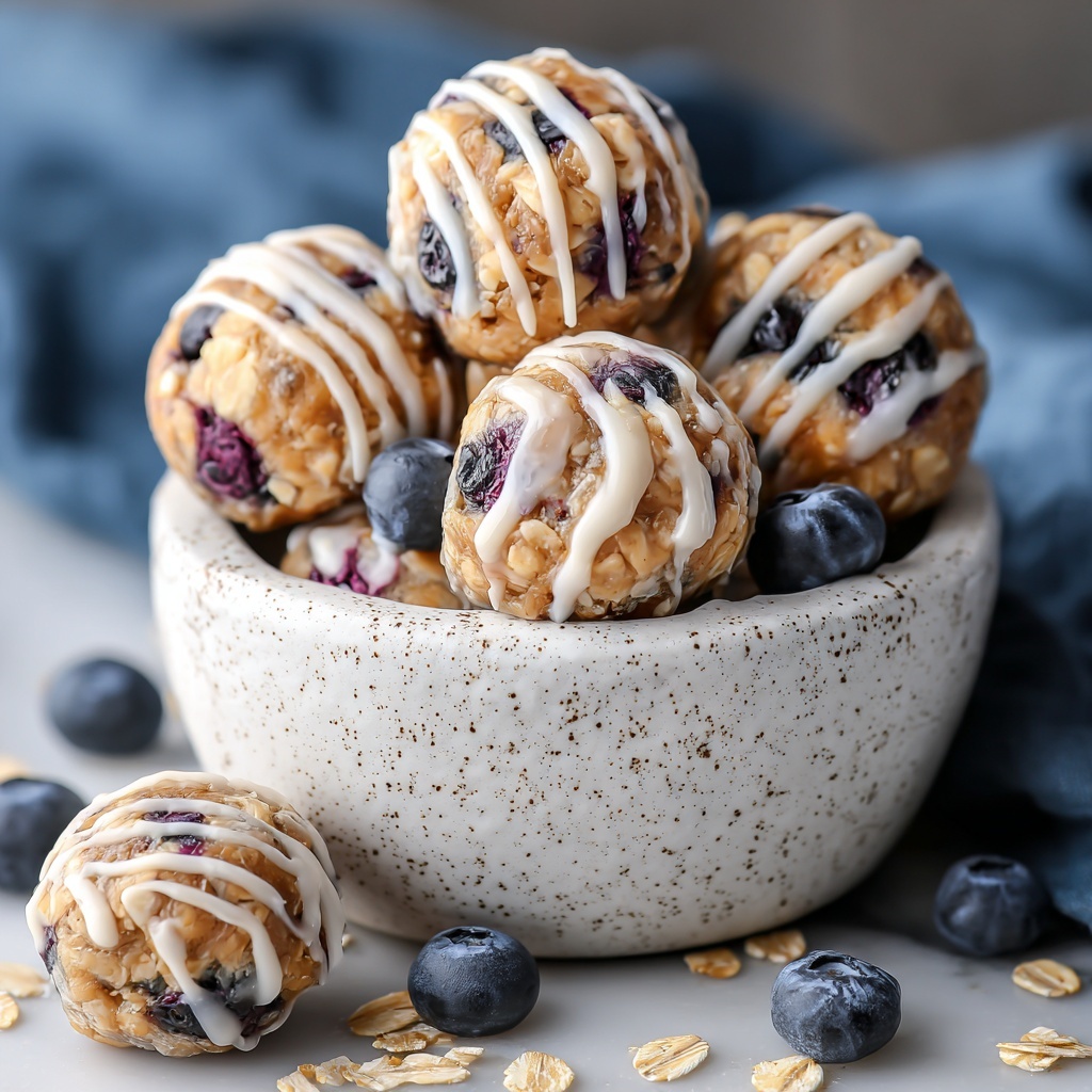Blueberry Cheesecake Protein Balls Recipe - Recipe Image