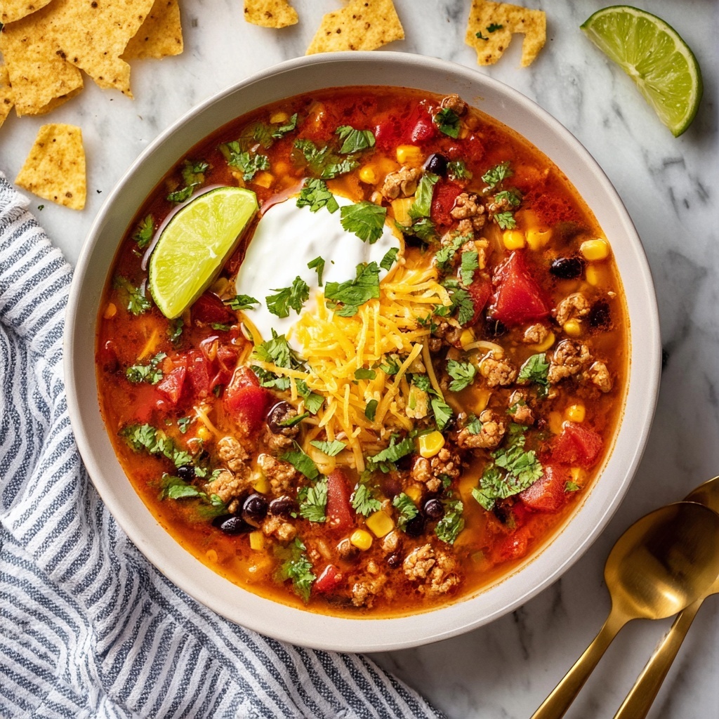 Ground Turkey Taco Soup Recipe - Recipe Image