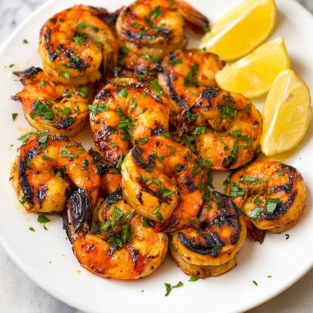 Grilled Jumbo Shrimp with Parsley and Garlic Marinade Recipe - Recipe Image