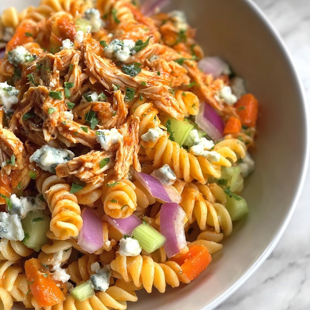 Buffalo Chicken Pasta Salad Recipe - Recipe Image