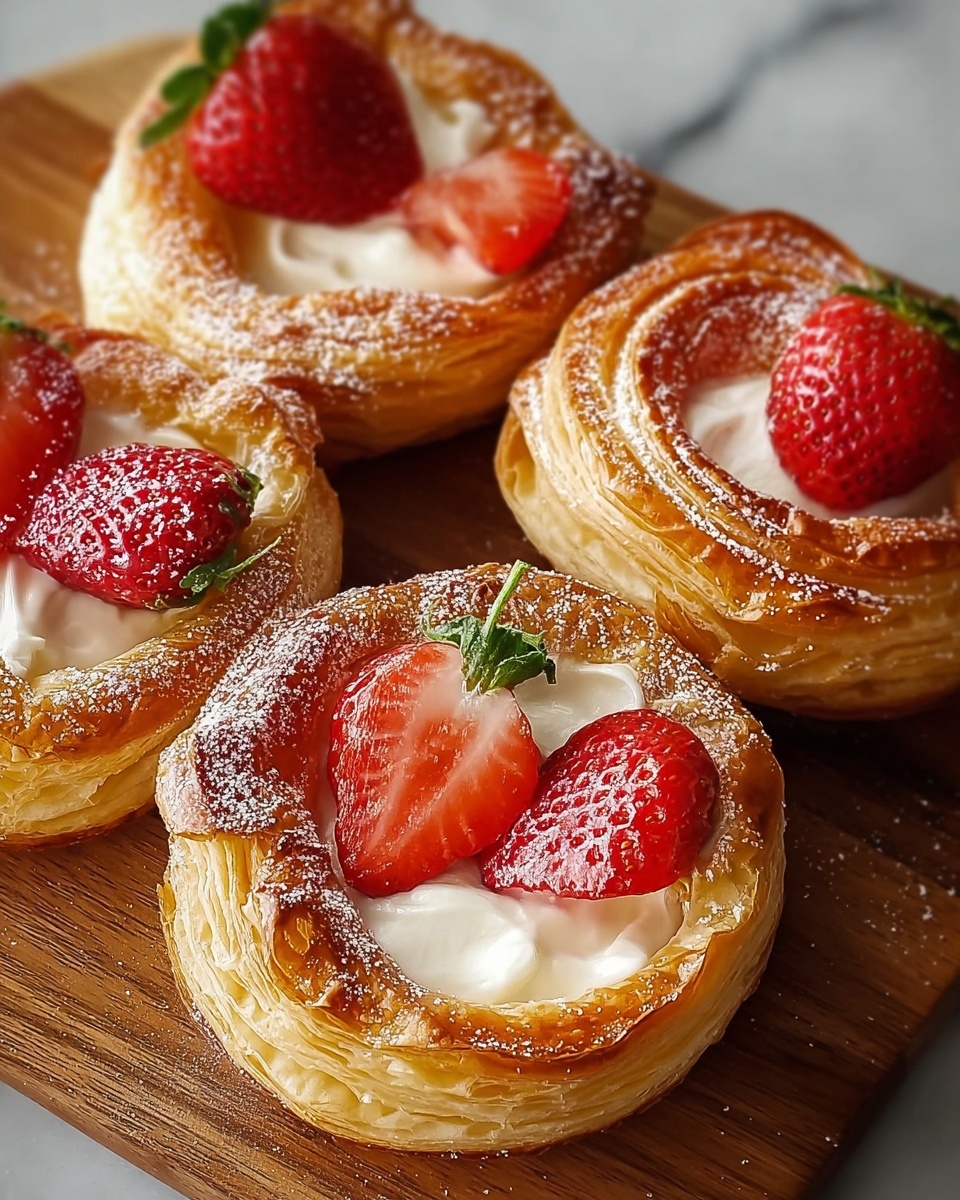 Easy Vegan Strawberry Danish Recipe - Recipe Image