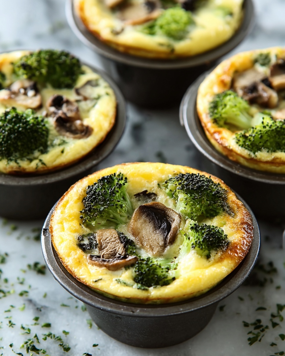 Veggie-Packed Broccoli & Mushroom Egg Cups Recipe - Recipe Image