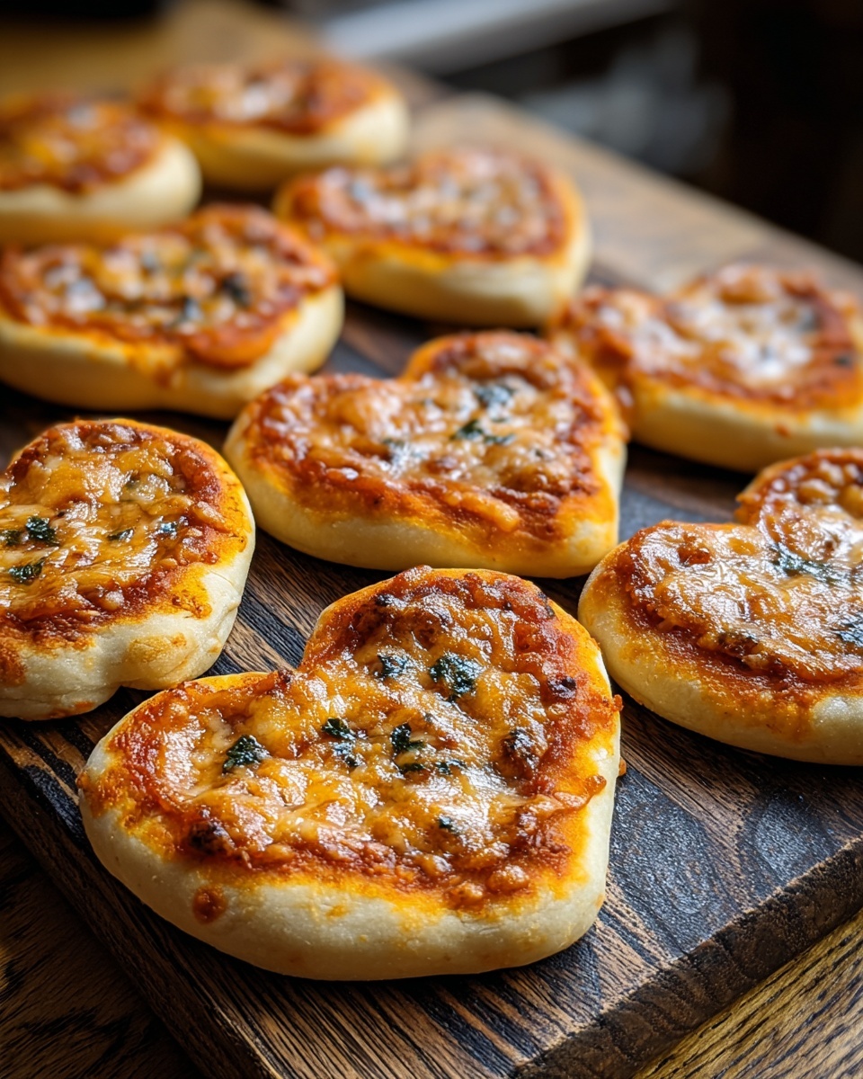 Heart-Shaped Mini Pizzas Recipe - Recipe Image