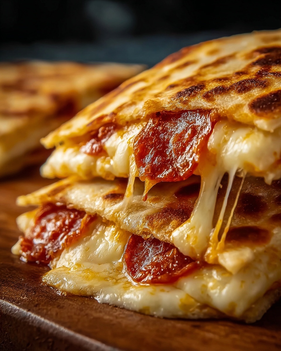 Pepperoni Pizza Quesadillas Recipe - Recipe Image