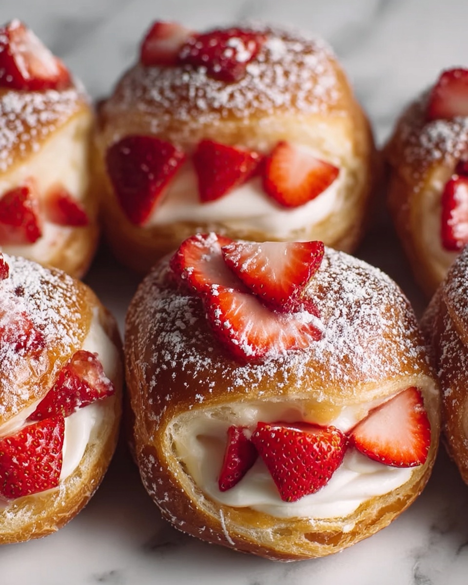 Decadent Strawberry Brioches with Orange Almond Cream Bliss Recipe - Recipe Image