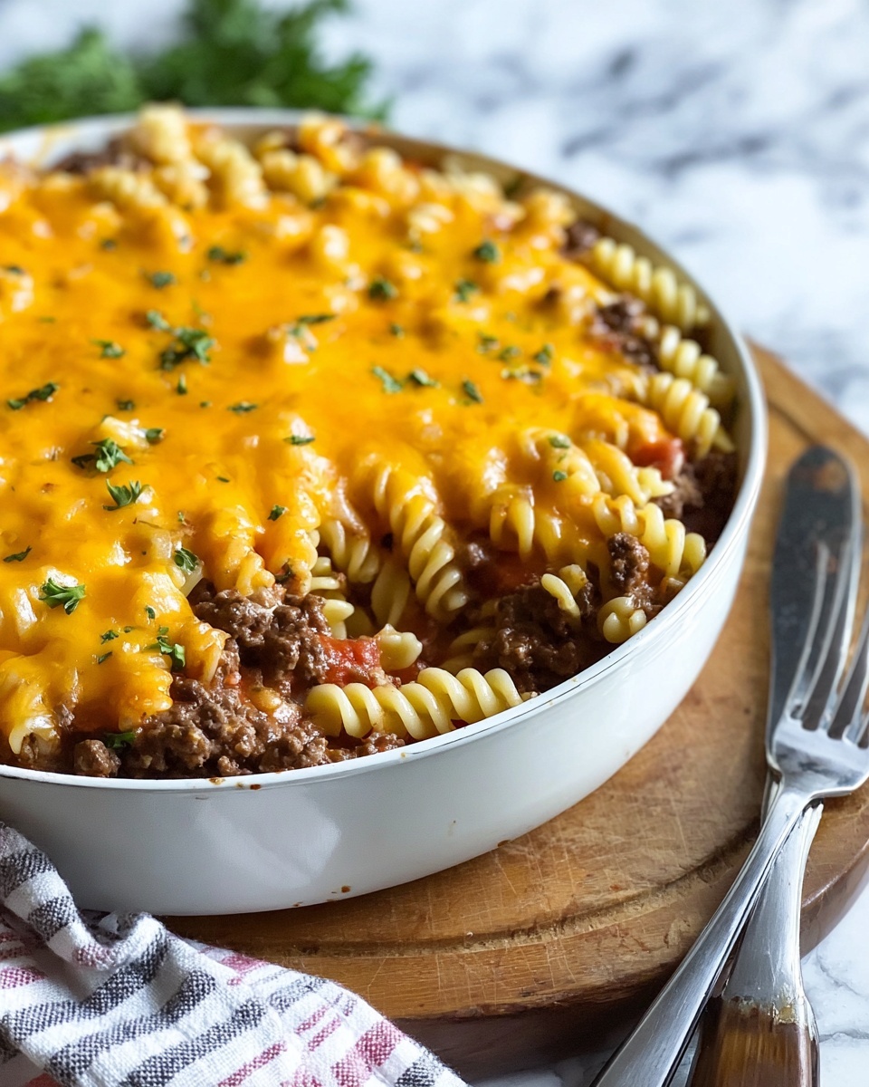 One Pot Cheeseburger Casserole Recipe - Recipe Image