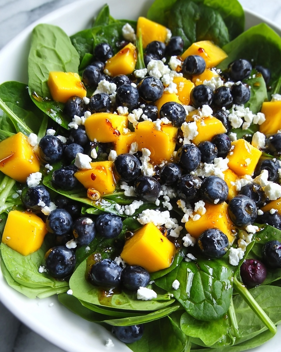 Mango, Blueberry, and Spinach Salad Recipe - Recipe Image