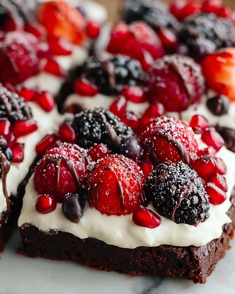 Berry Brownie Pizza Recipe - Recipe Image