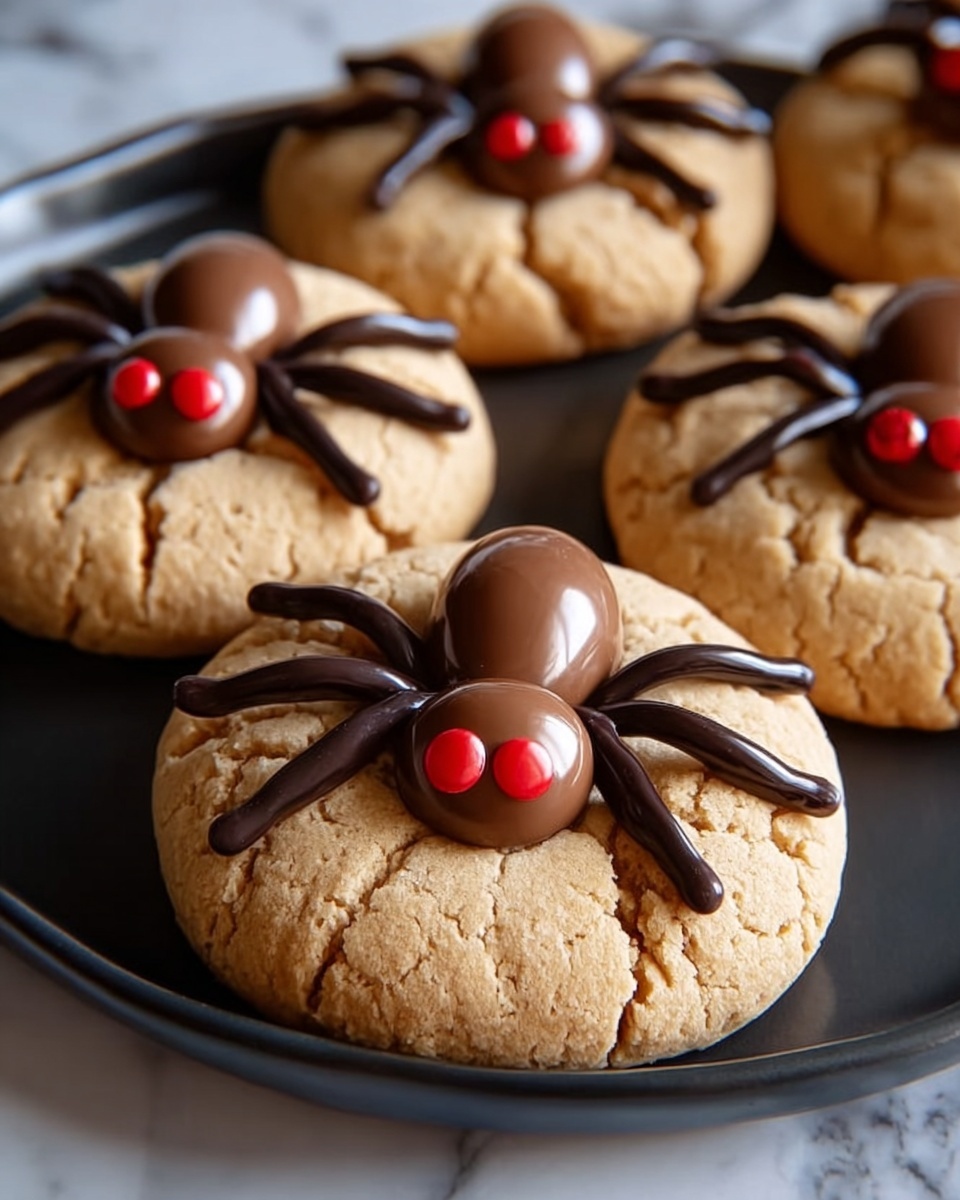 Peanut Butter Spider Cookies: A Spooky Twist for Halloween Recipe - Recipe Image