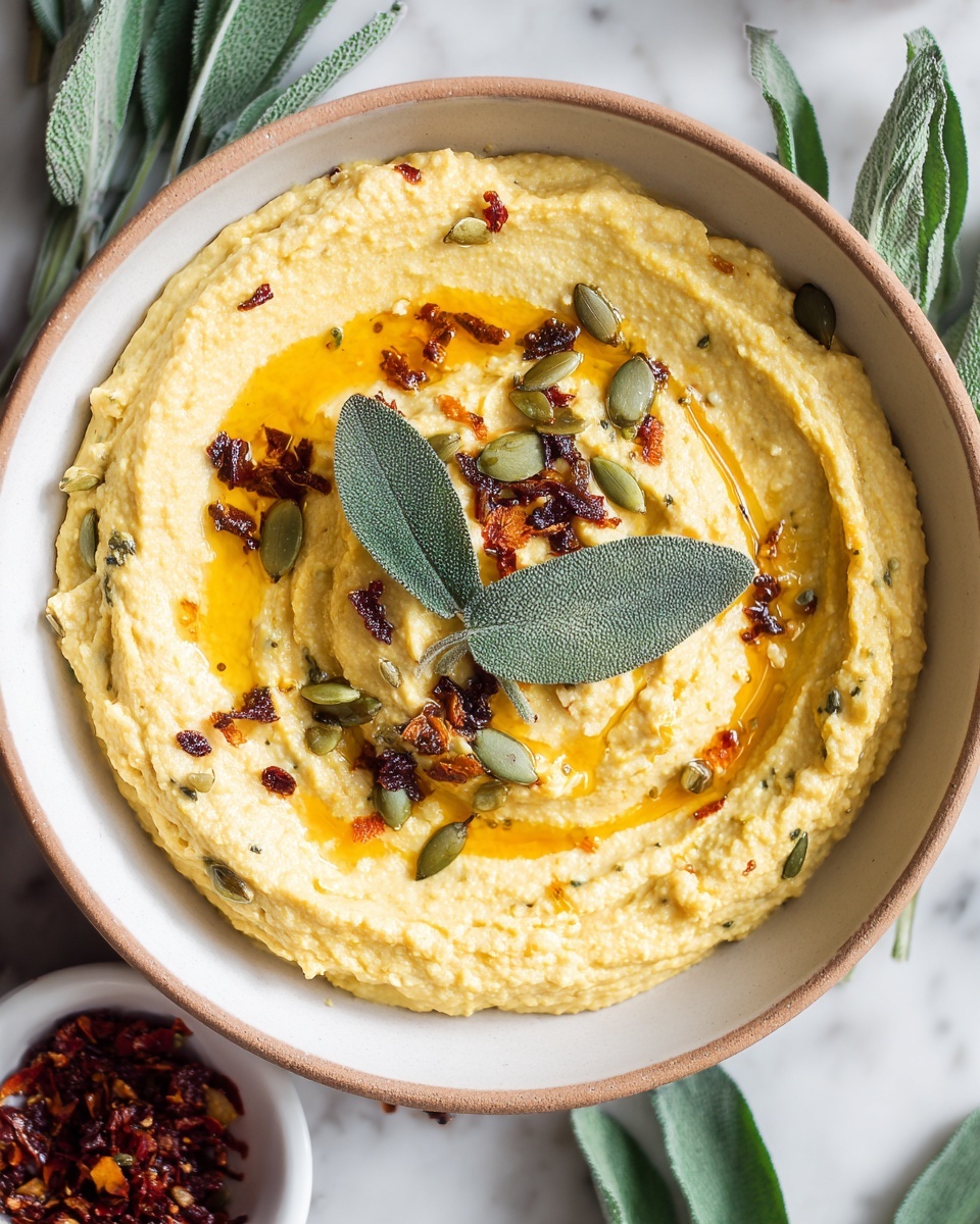 Pumpkin Whipped Feta Dip with Crispy Sage Recipe - Recipe Image