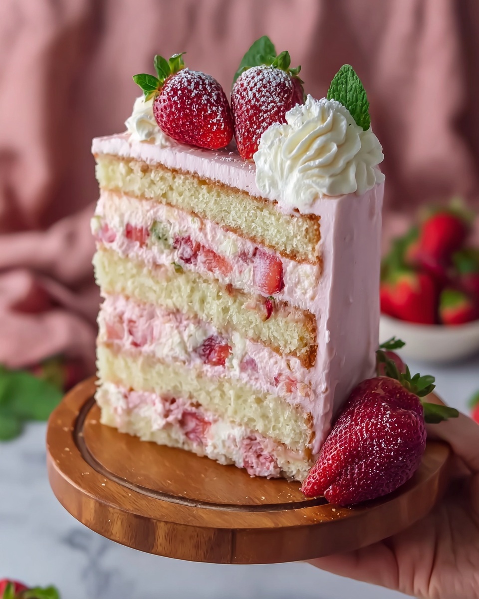 Best Strawberry Cake Ever Recipe - Recipe Image