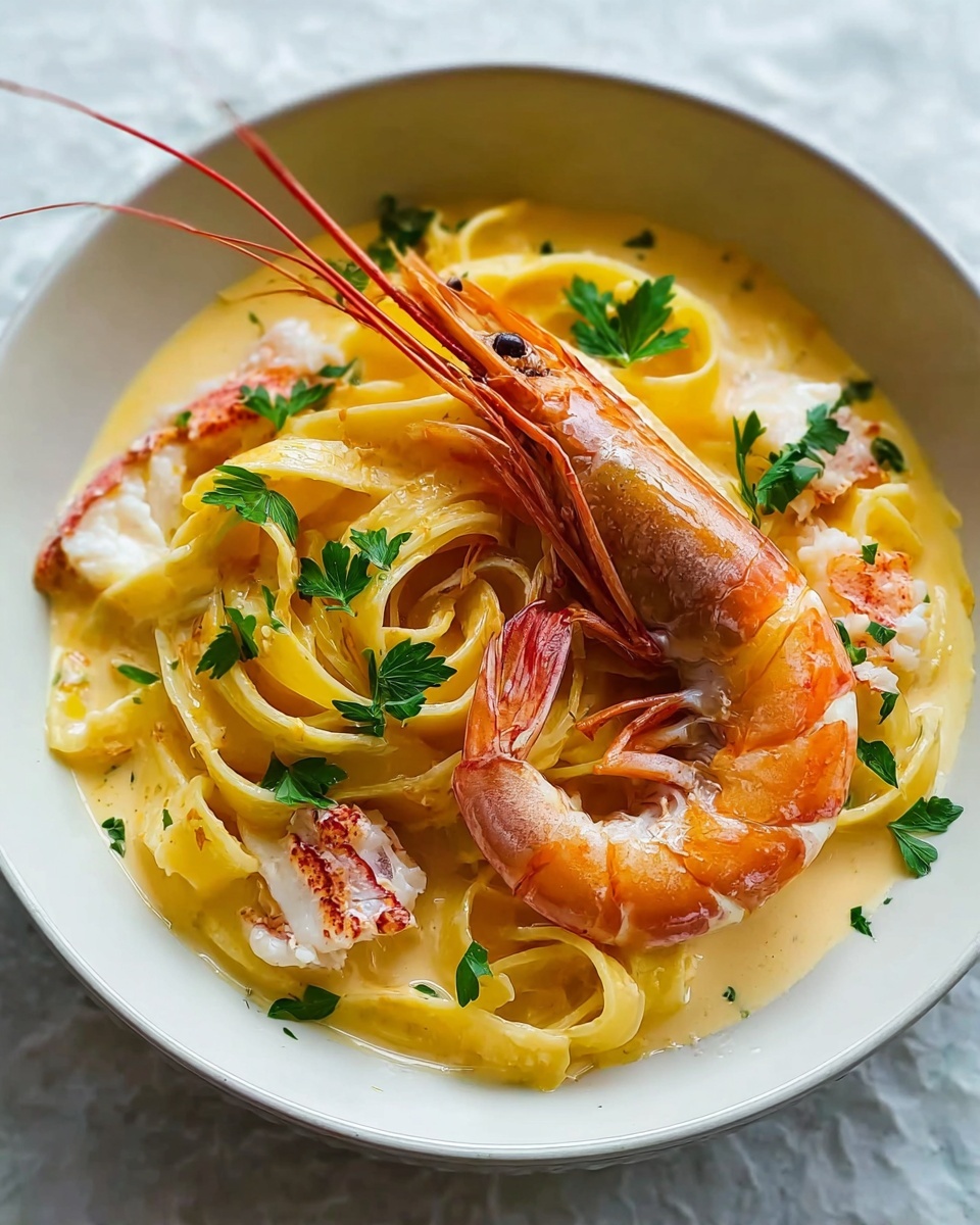 Creamy Lobster Curry Pasta Recipe - Recipe Image