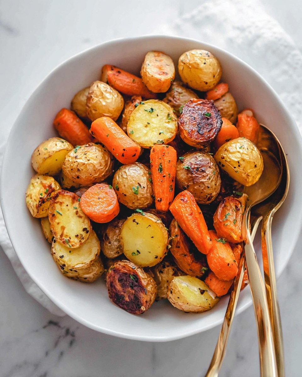 Perfect Roasted Potatoes and Carrots Recipe - Recipe Image