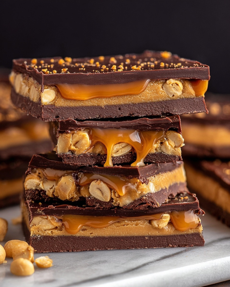Homemade Snickers Bars Recipe - Recipe Image
