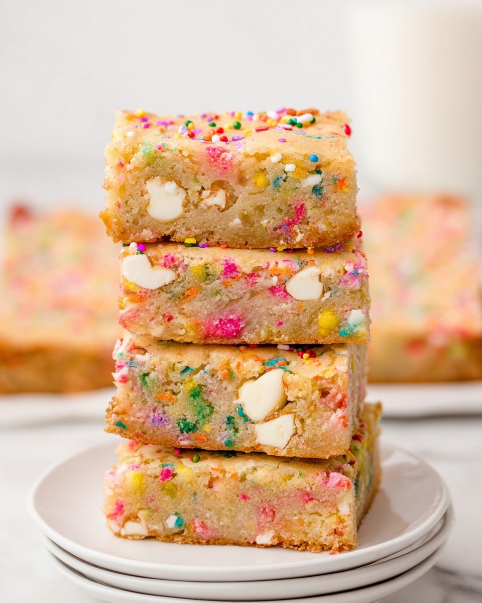 Birthday Cake Blondies Recipe - Recipe Image