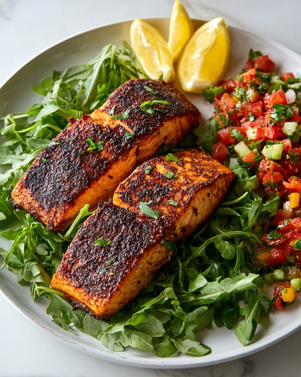 Easy Air Fryer Salmon with Flavor-Packed Leafy Greens Recipe - Recipe Image