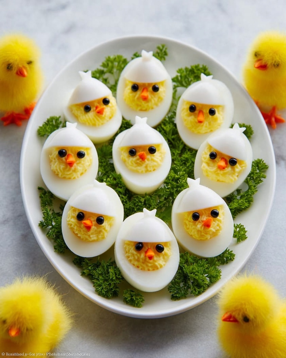Easter Egg Recipe - Deviled Egg Chicks Recipe - Recipe Image