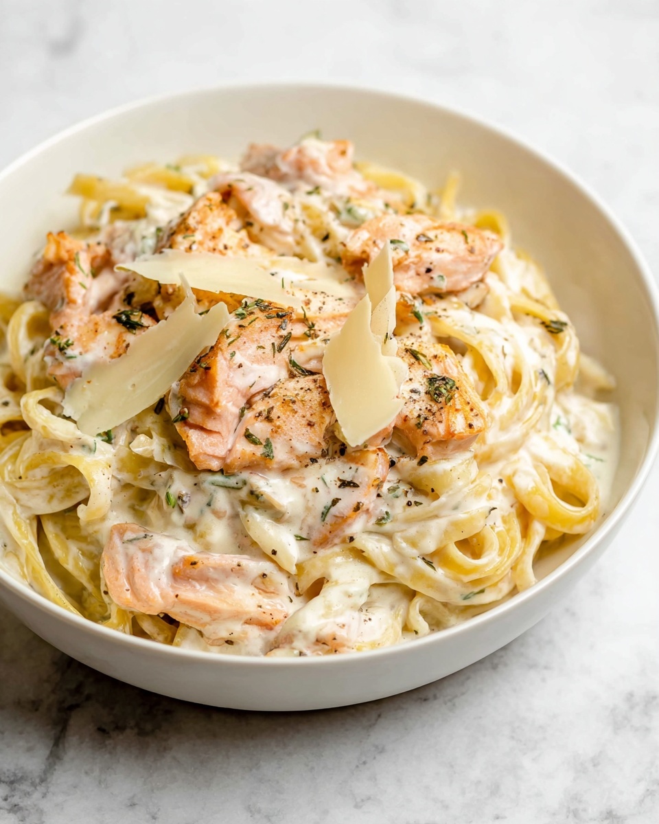 Lemon Dill Salmon Pasta Recipe - Recipe Image