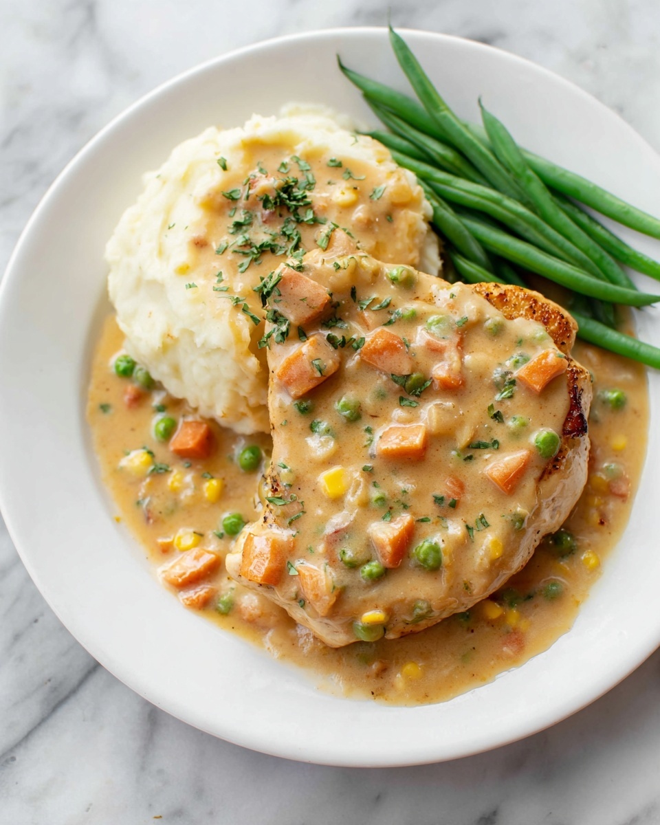 Cream of Chicken Soup with Tender Chicken Breasts and Vegetables Recipe - Recipe Image