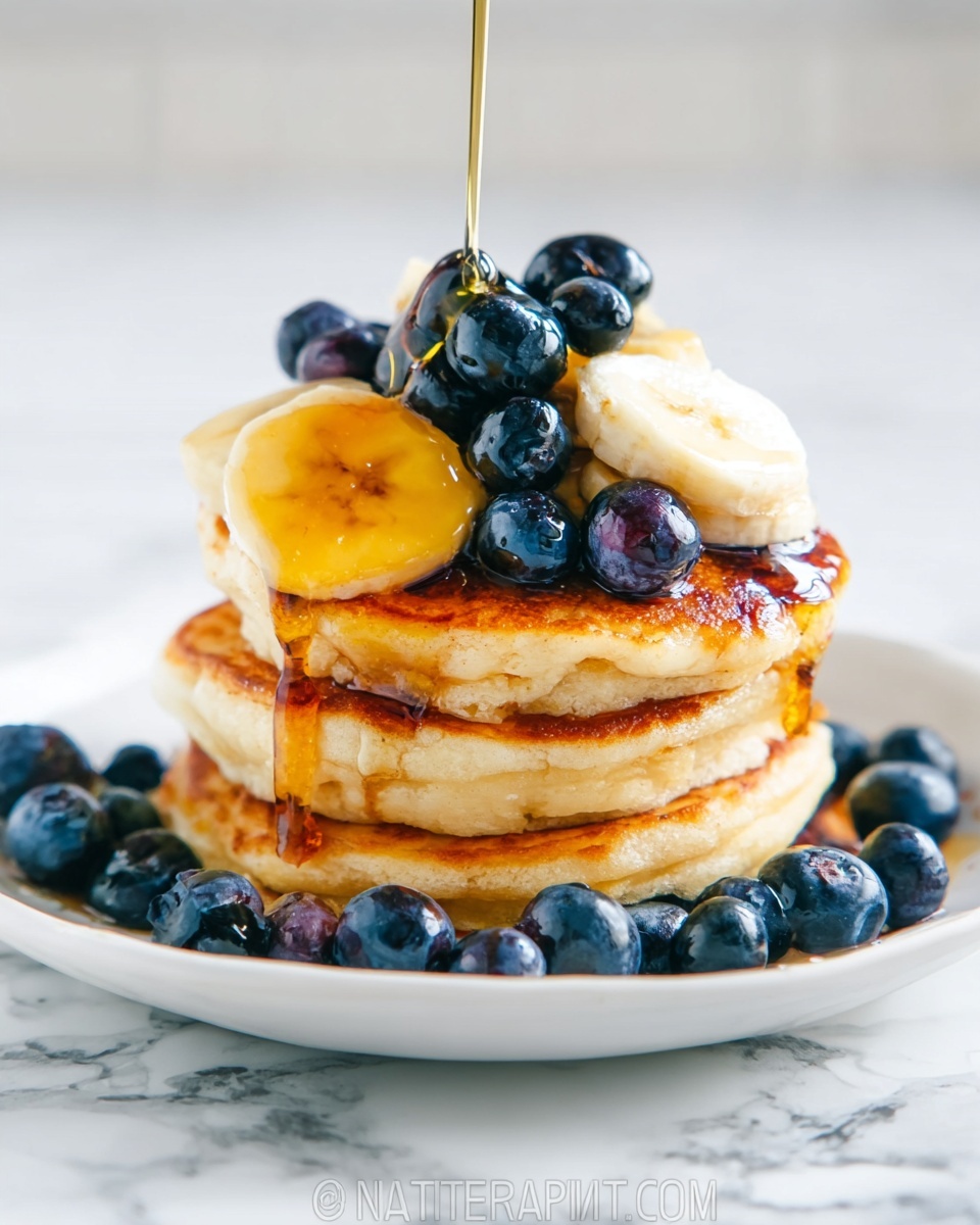 Sour Cream Blueberry Pancakes Recipe - Recipe Image