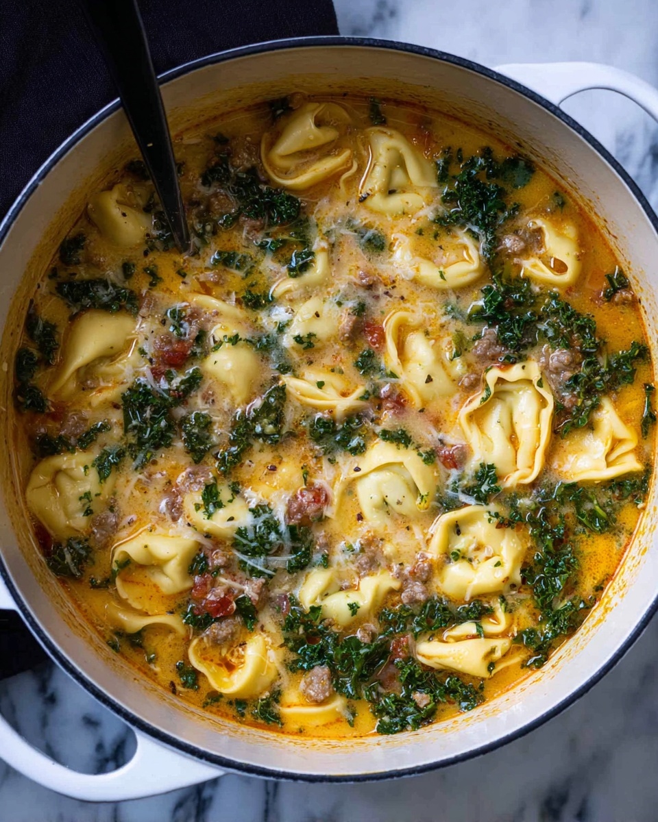 Italian Creamy Tortellini Soup Recipe - Recipe Image