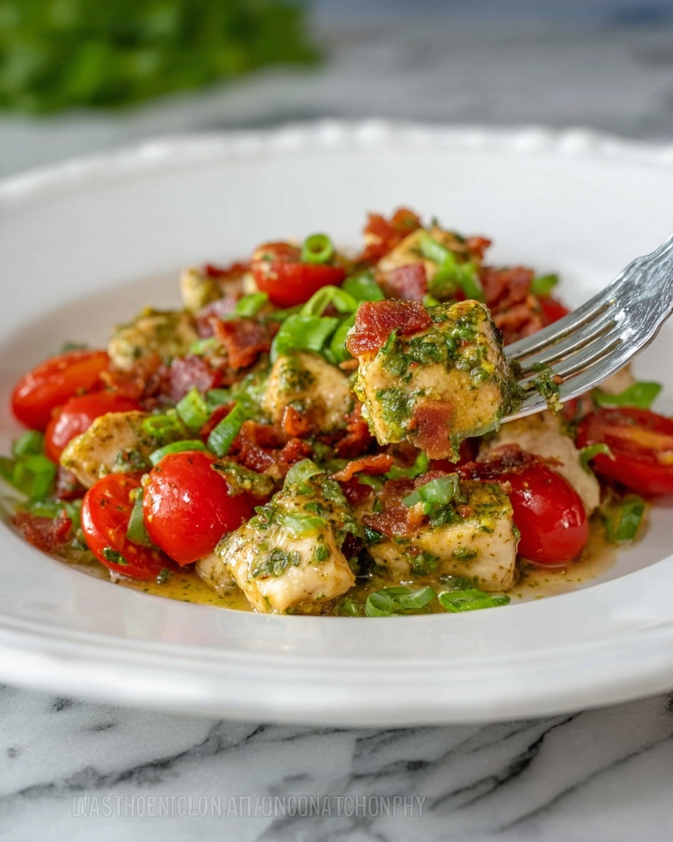 Creamy Spinach Salad with Chicken, Bacon, and Baby Tomatoes Recipe - Recipe Image