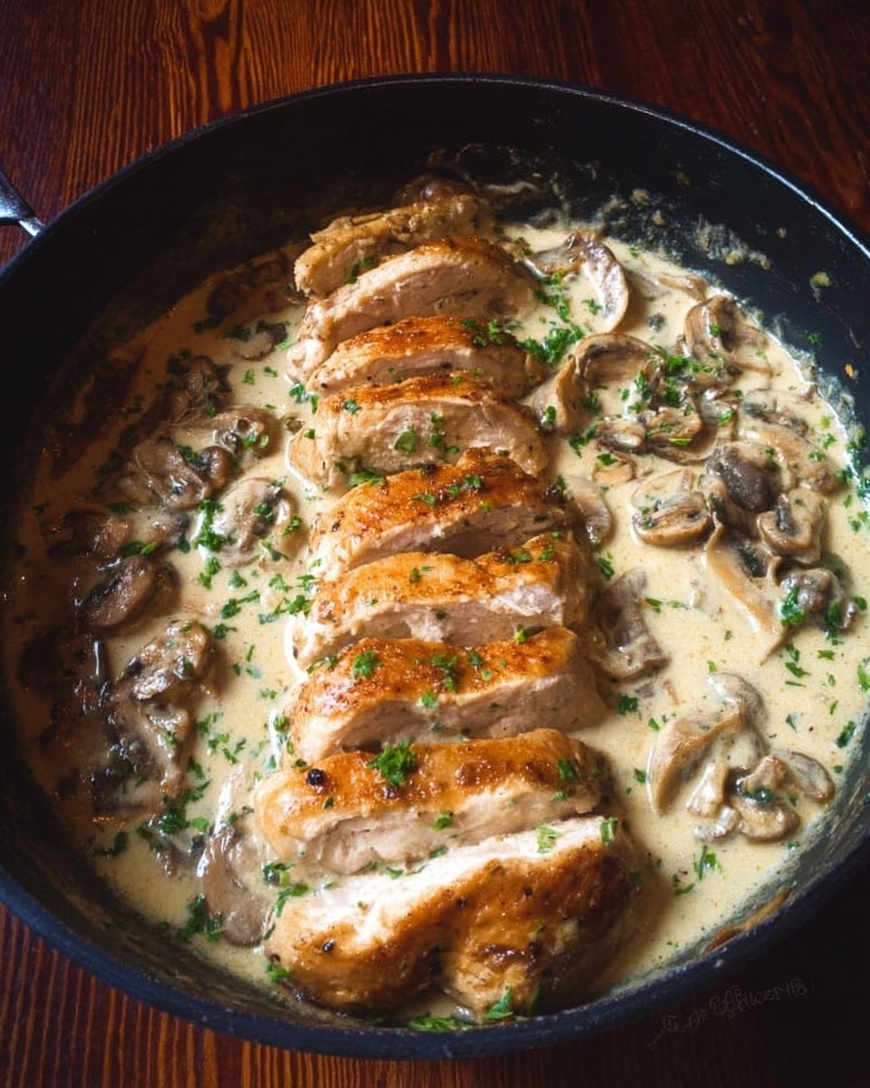 Creamy Herb Mushroom Chicken Recipe - Recipe Image