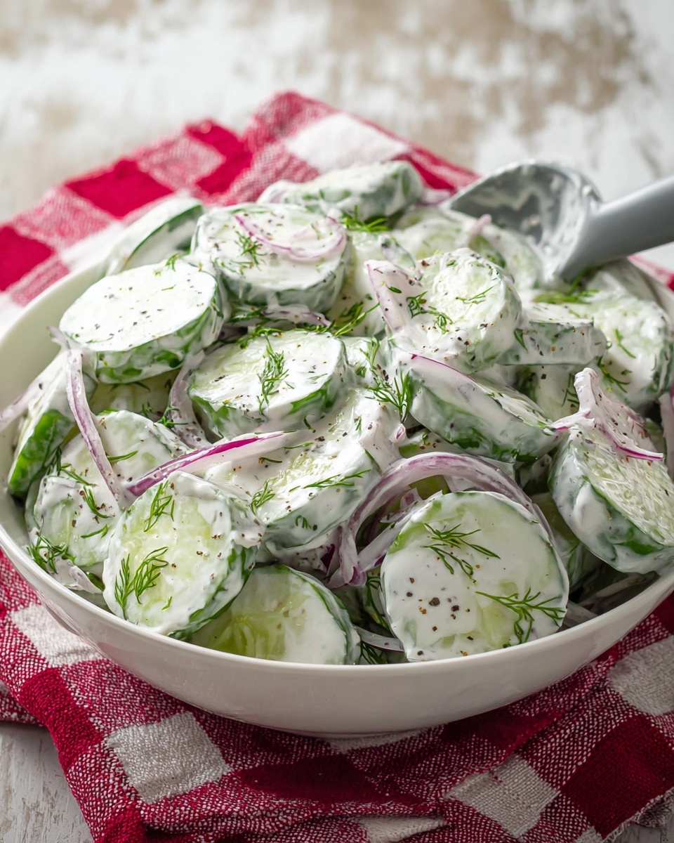 Creamy Cucumber Salad Recipe - Recipe Image