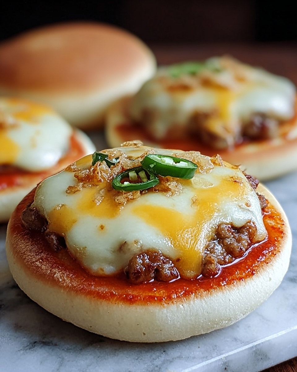 Old School Pizza Burgers – Cheesy, Saucy, and Nostalgically Delicious Recipe - Recipe Image