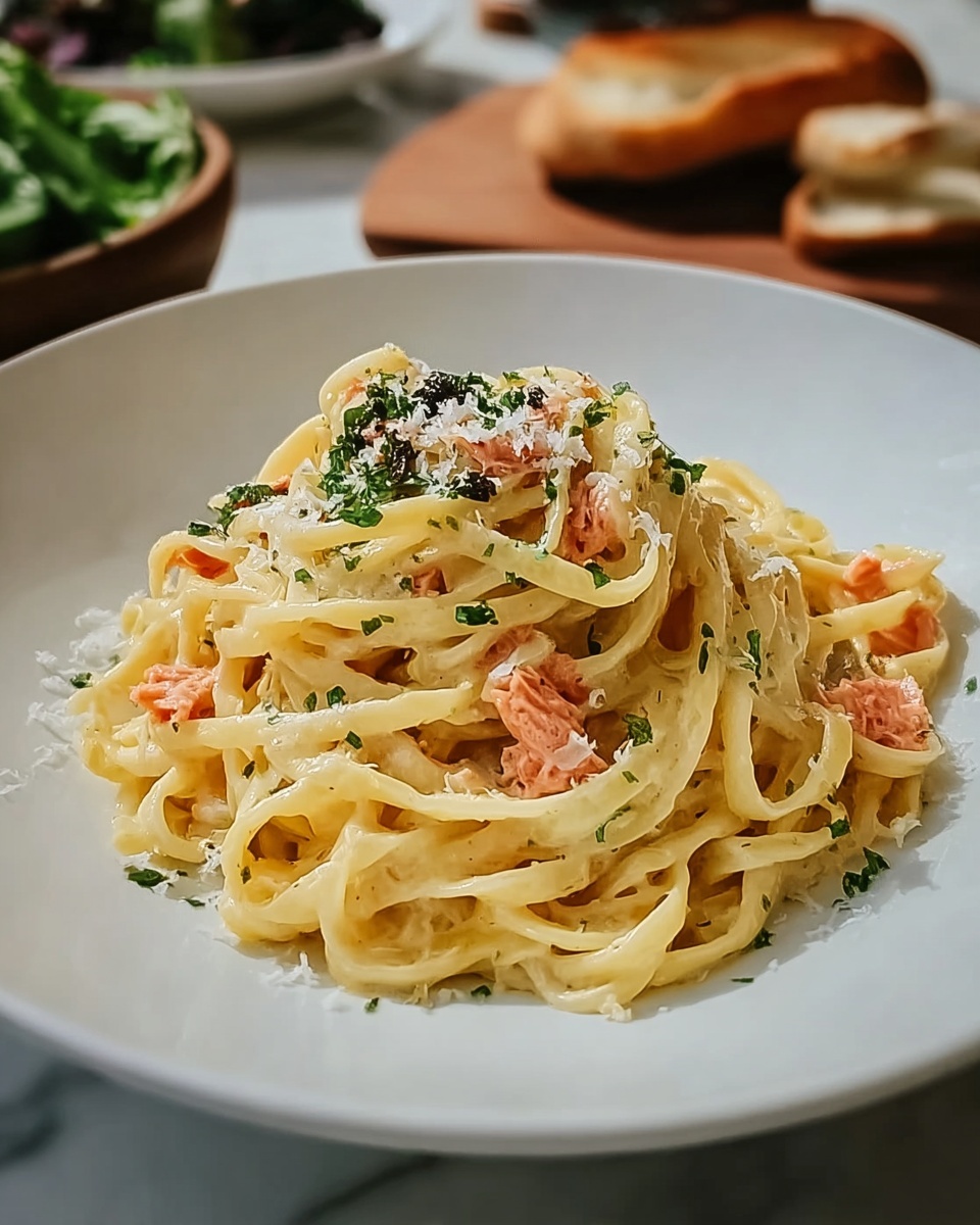 Smoked Salmon Carbonara – A Delicious Twist on Classic Pasta Recipe - Recipe Image