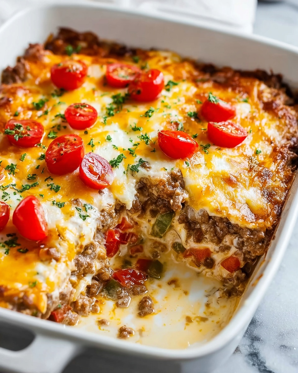 Cheesy Low Carb Philly Cheesesteak Casserole Recipe - Recipe Image