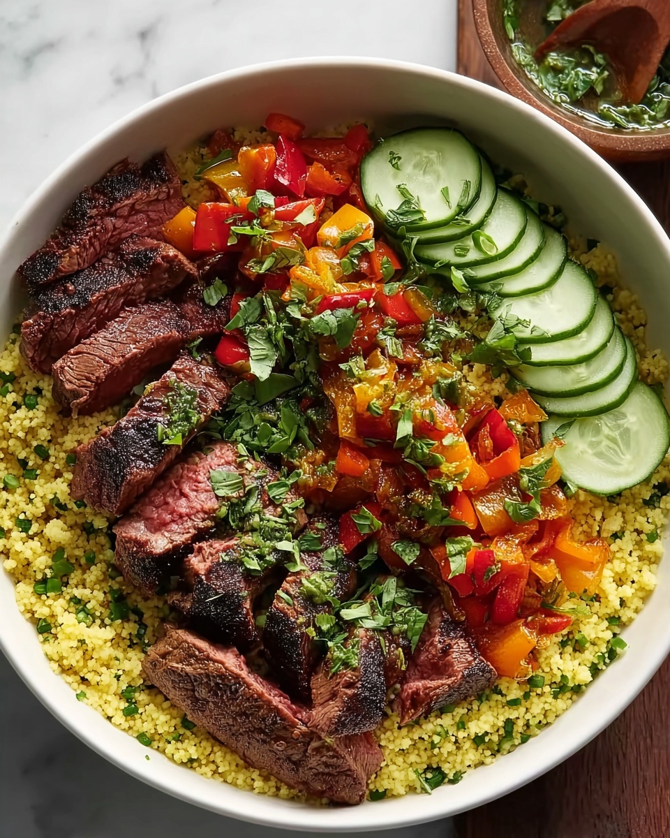 Flavor-Packed Mediterranean Steak Bowl Recipe - Recipe Image