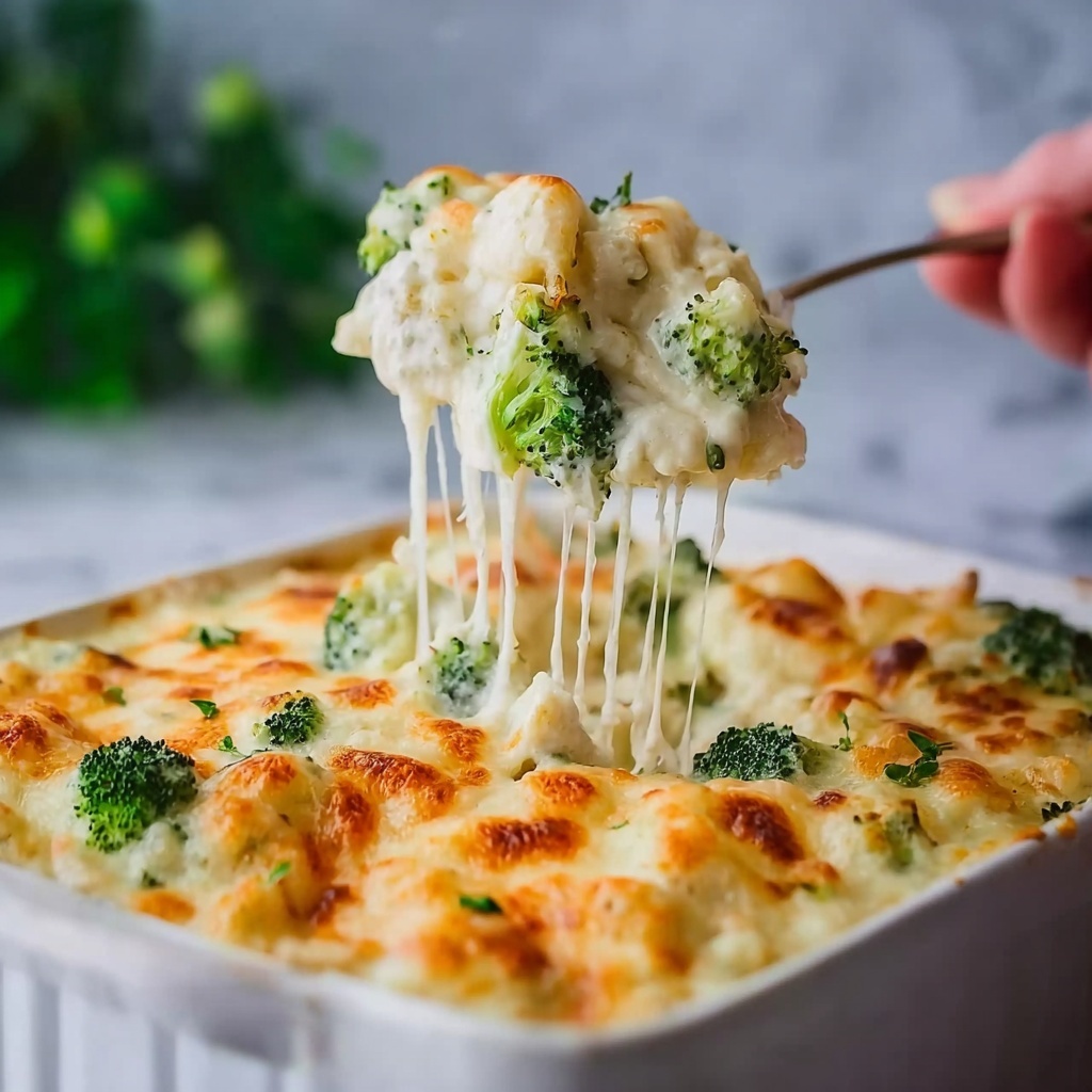 Creamy Chicken and Broccoli Baked Alfredo Recipe - Recipe Image