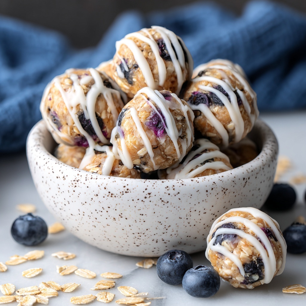 Blueberry Cheesecake Protein Balls Recipe - Recipe Image
