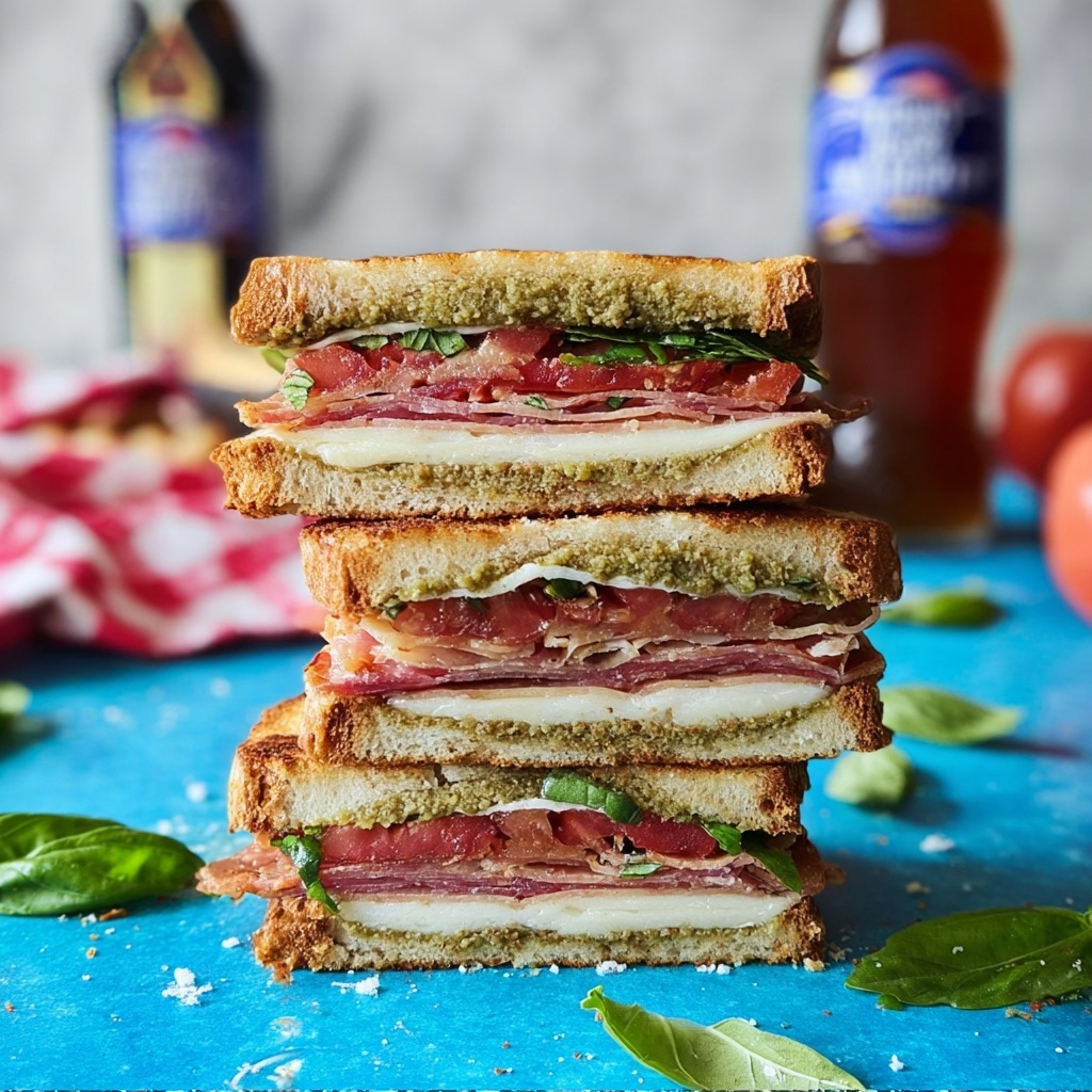 Italian Pressed Picnic Sandwich Recipe - Recipe Image