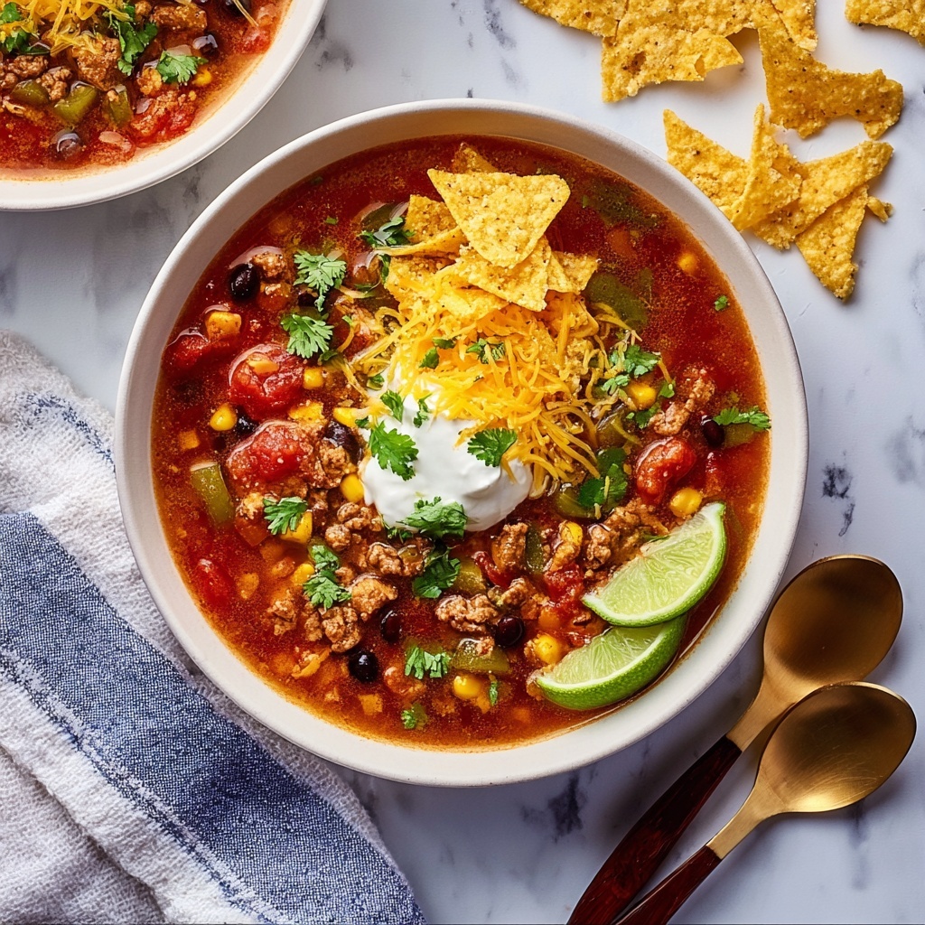 Ground Turkey Taco Soup Recipe - Recipe Image