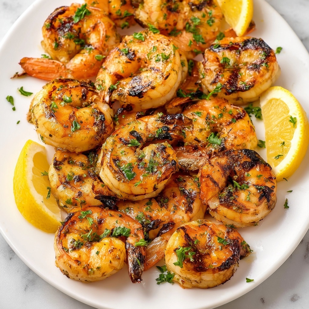 Grilled Jumbo Shrimp with Parsley and Garlic Marinade Recipe - Recipe Image