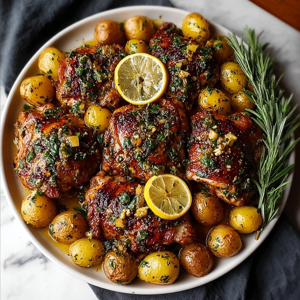 Garlic Butter Chicken and Potatoes Skillet Recipe - Recipe Image