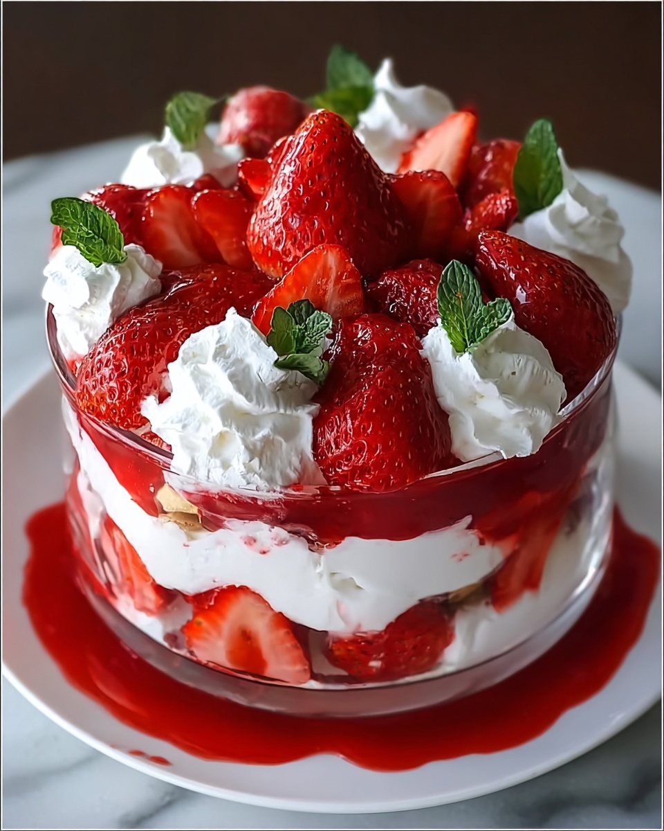 Southern Strawberry Punch Bowl Cake Recipe - Recipe Image
