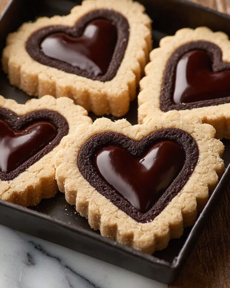 Linzer Heart Cookies with Chocolate Filling Recipe