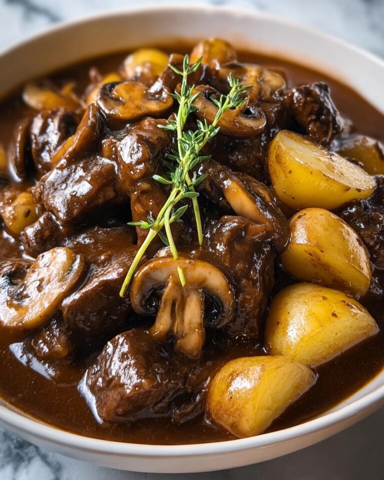 Classic French Beef Stew with Mushrooms Recipe