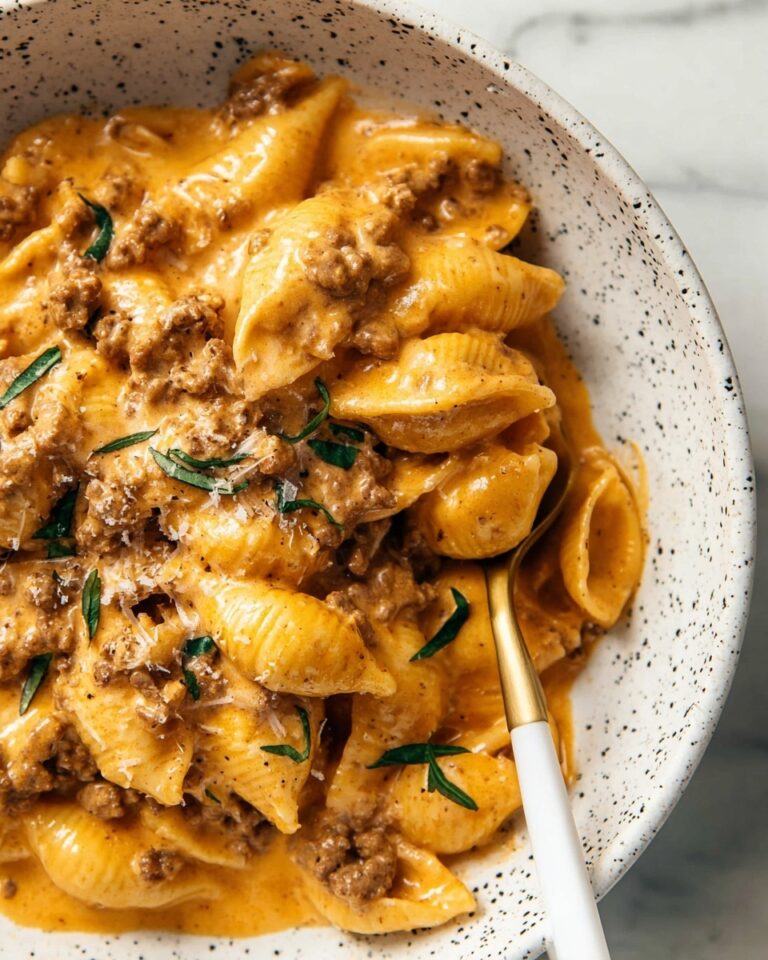 One Pot Cheesy Beef and Shells Recipe